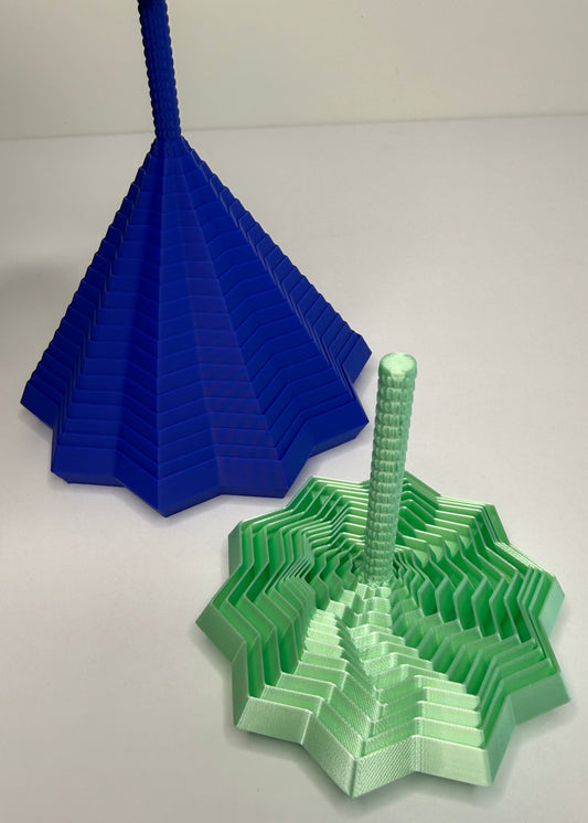 Blue and Teal Silk Star Fidgets