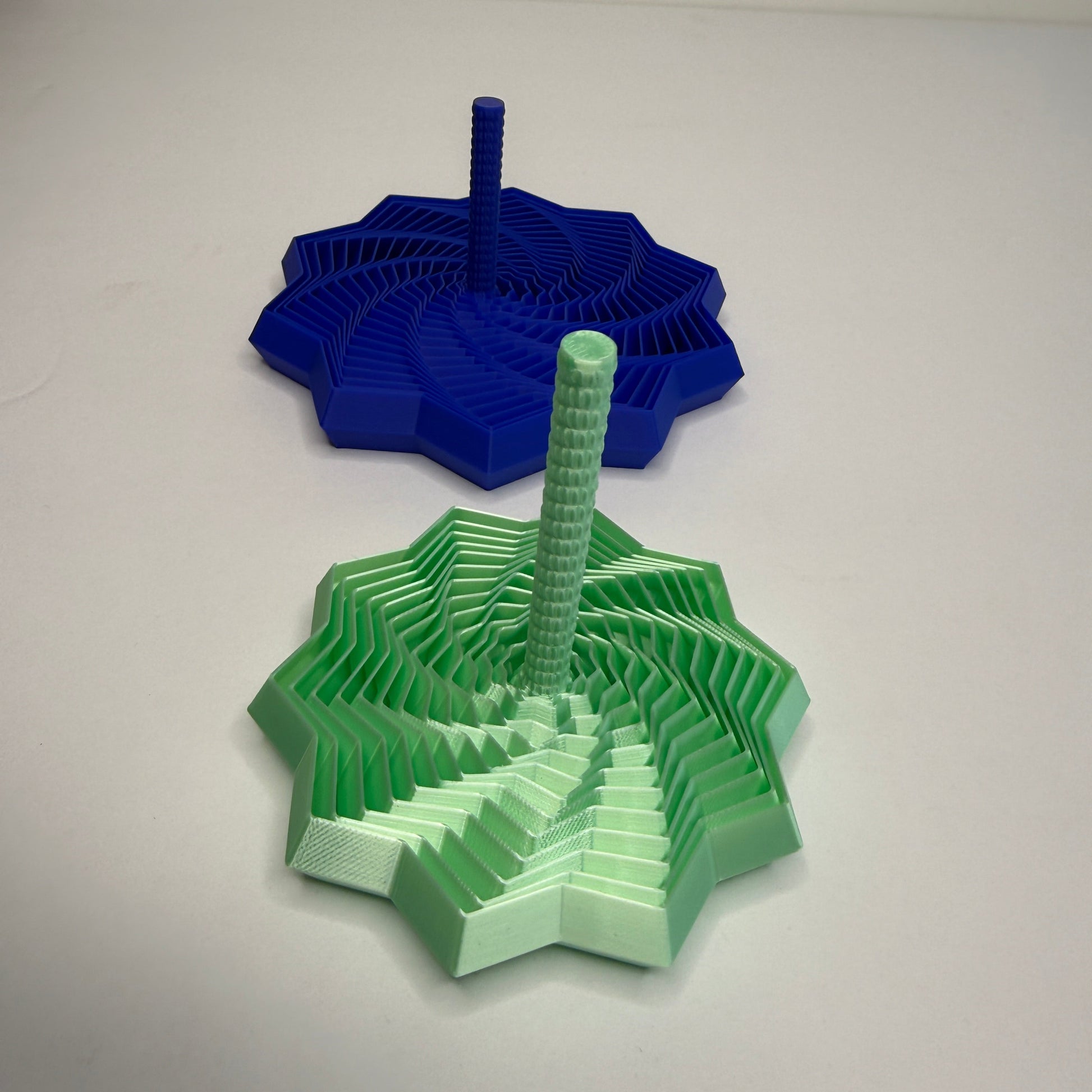 Blue and Teal Silk Fidget Stars