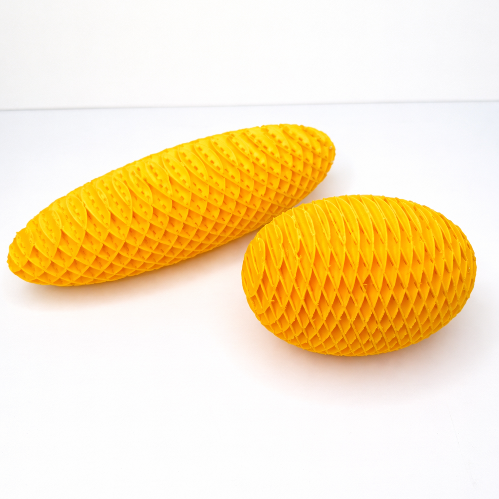 yellow expanding fidget ball