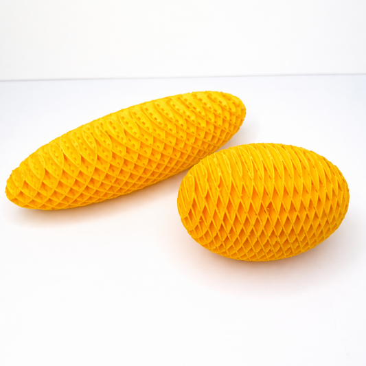 yellow expanding fidget ball